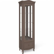 Витрина левая с зеркалом М601L/Q коричневая, Алетан