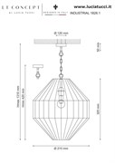 Подвесная люстра Lucia Tucci INDUSTRIAL 1826.1
