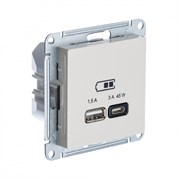 Беж USB Розетка A + тип-C 45W высокоскор.заряд. QC,PD, мех. Systeme Electric AtlasDesign ATN000229