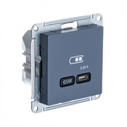 Грифель USB Розетка тип-C 65W высокоскор.заряд. QC, PD, мех. Systeme Electric AtlasDesign ATN000727