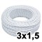 Витой провод трехжильный, 3х1.5, 220В, 20м, белый, Jantera,  JTW.731.TM00.020 - фото 110682