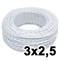 Витой провод трехжильный, 3х2.5, 220В, 20м, белый, Jantera, JTW.732.TM00.020 - фото 110702