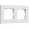 Рамка из поликарбоната на 2 поста Slab белый софт W0022961 - фото 111087