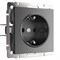 Розетка с заземлением (графит матовый), Werkel, W1171064 - фото 112929