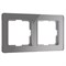 Рамка на 2 поста Acrylic (графит), Werkel, W0022704 - фото 113403