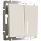Выключатель двухклавишный с подсветкой (айвори матовый), Werkel, W1120162 - фото 113450