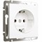 Розетка с заземлением (белый матовый), Werkel, W1171061 - фото 113543