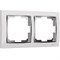Рамка на 2 поста Snabb (белыйхром), Werkel, W0021901 - фото 114348