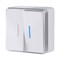 Выключатель двухклавишный с подсветкой Gallant (белый), Werkel, W5020101 - фото 114573