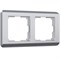 Рамка на 2 поста Stream (серебряный), Werkel, W0022106 - фото 115215