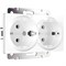 Розетка двойная с заземлением (белый), Werkel, W1172001 - фото 115440