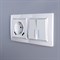 Выключатель двухклавишный с подсветкой (белый), Werkel, W1120101 - фото 115544