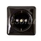 Розетка фарфоровая ретро квадратная Черная Мезонин GE80301-05 - фото 17097