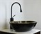 Раковина керамическая накладная умывальник Black Orchid 1395 черная - фото 52212