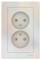 Жемчуг Розетка б/з двойная, со шторками,16А, в сборе Systeme Electric AtlasDesign ATN000422 - фото 74194