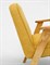 Кресло винтажное ретро, каркас светлое/темное дерево, цвет желтый КР000Ж - фото 86614