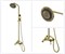 10124DF Комплект для ванной и душа одноручковый, душ двойной цветок WINDSOR, Bronze de Luxe - фото 88929